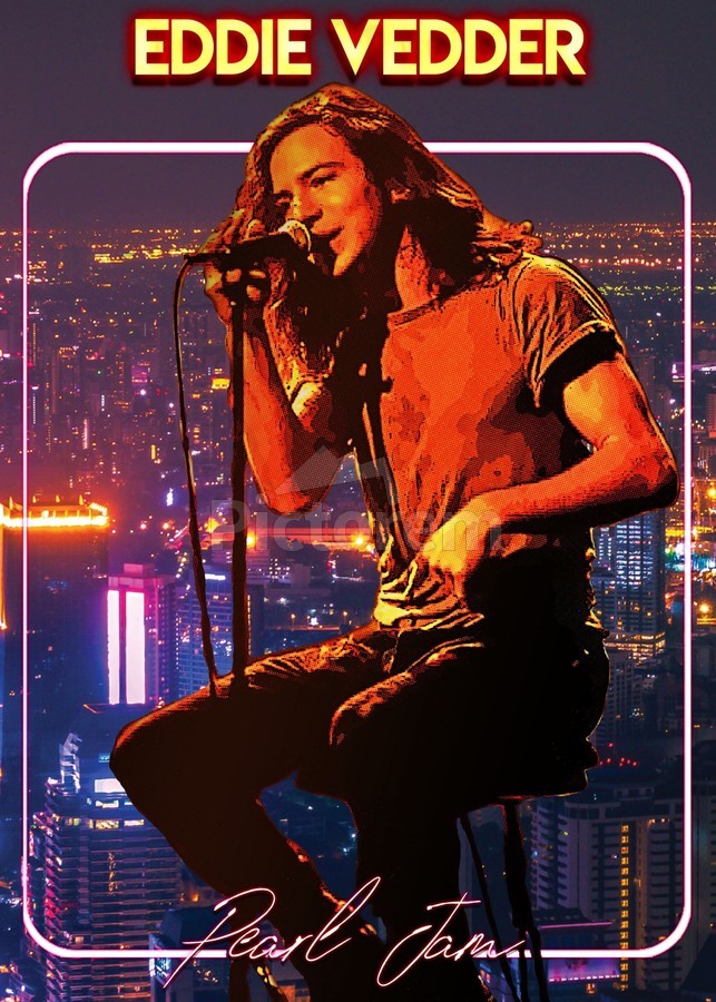 Eddie Vedder in Tonight Show Music Band Rock Pearl Jam by
